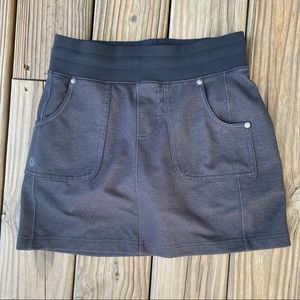 Athleta Northpeak Skort Knit Black Denim Look